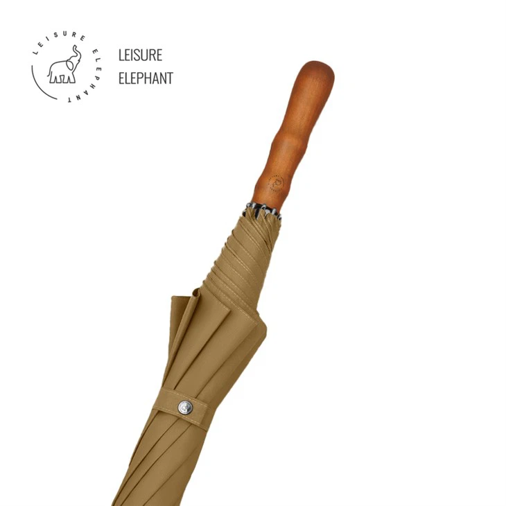 Large Umbrella With Wooden Handle